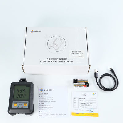 샘플링 간격 0.1분~24시간 제약 산업 WIFI LCD 디스플레이 온도 및 습도 데이터 로거