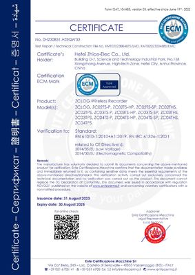 ZC02TPS 인큐베이터 무선 온도 데이터 로거에 사용되는 스테인리스 스틸 오토클라브